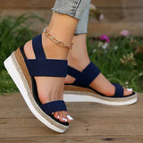 Women's Platform Espadrille Sandals Open Toe Ankle Strap – Beach Vacation