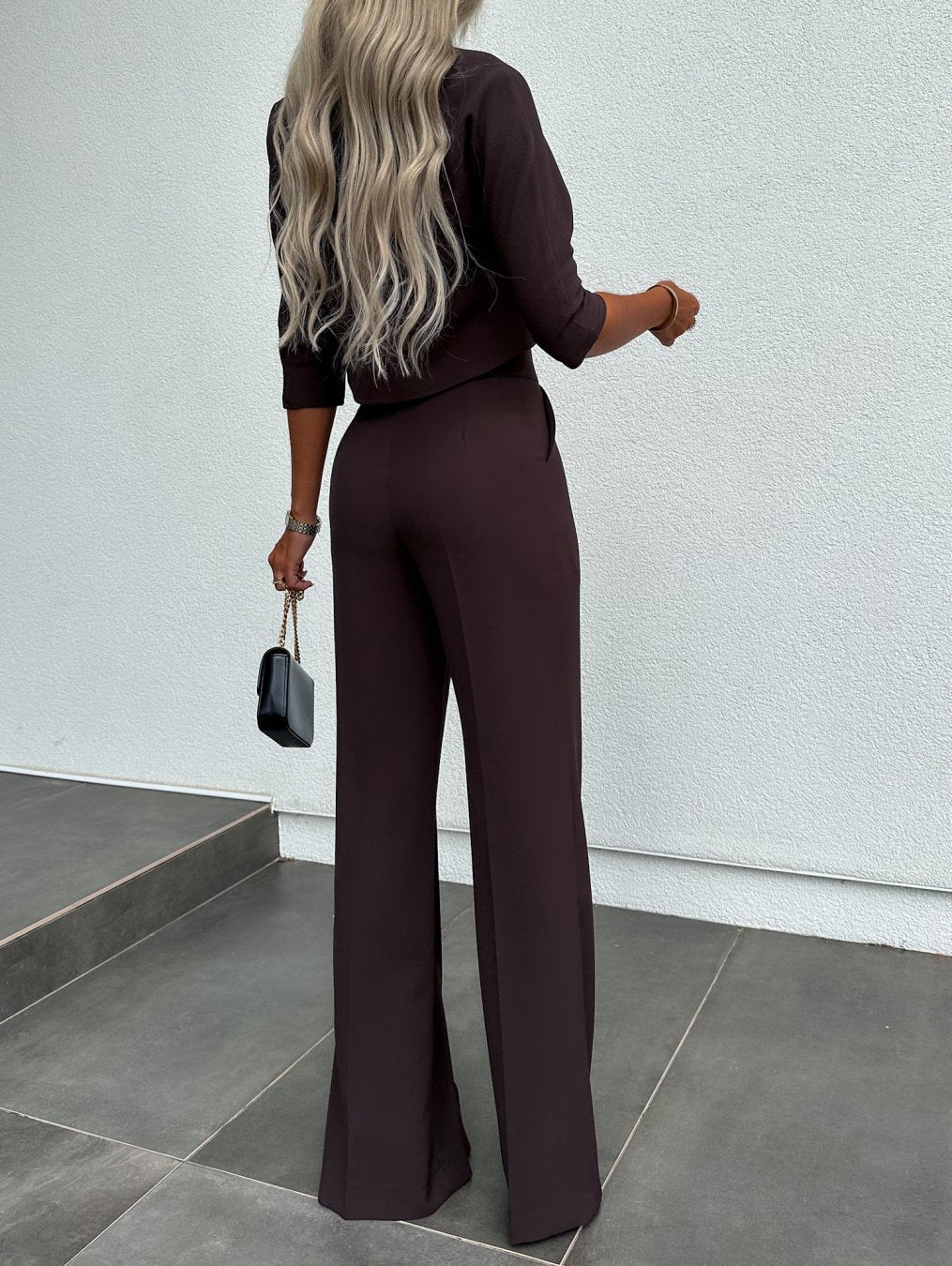 Women's 2 Piece SetCropped Top Wide Leg High Neck – Cocktail Party
