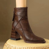Women's Ankle Boots Block Heel Tassel Zip Rounded Toe – Office Wear