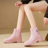 Women's Ankle Boots Chelsea Round Toe Lug Sole Pull Tabs – Daytime Outing