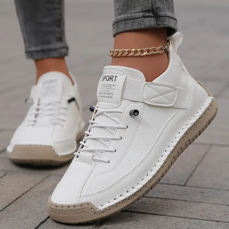 Women's Ankle Sneakers Lace Up Strap Round Toe – Going Out Casual
