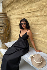 Women's Backless Maxi Dress V-Neck Spaghetti Strap – Pool Party