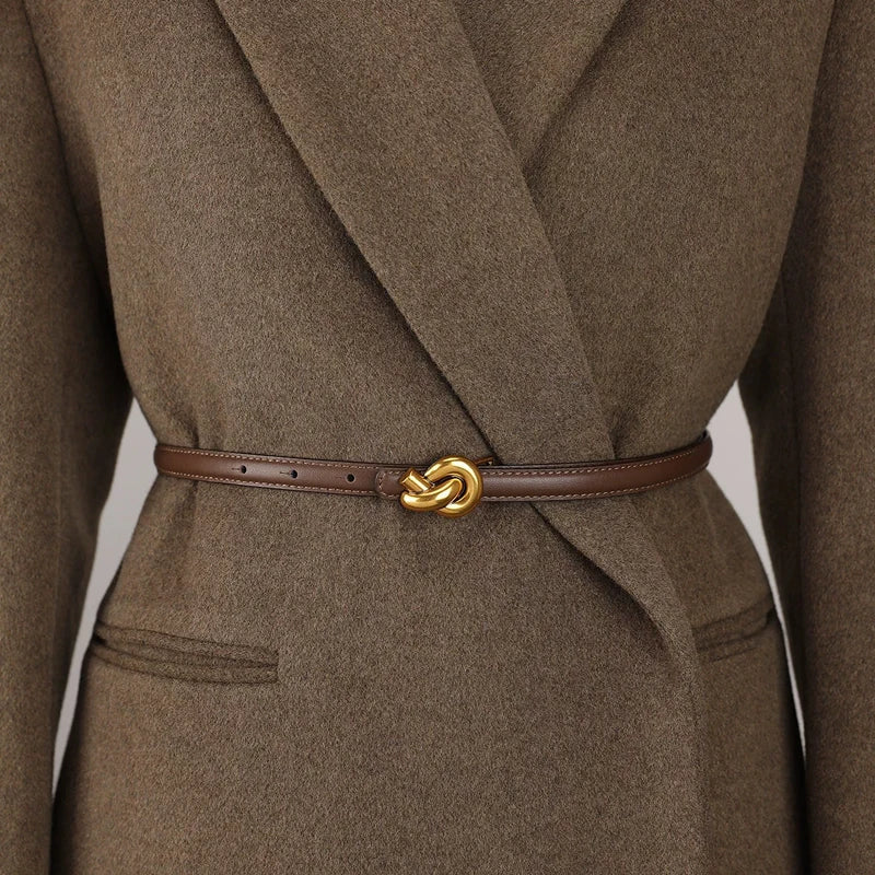Women's Belt Knot Buckle Slim Strap – Styling Accessory