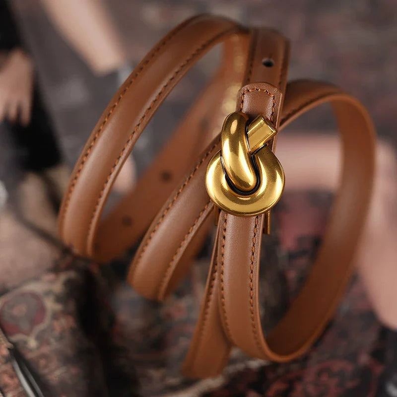 Women's Belt Knot Buckle Slim Strap – Styling Accessory