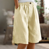 Women's Bermuda Shorts Wide Leg Side Pockets Knee Length – Summer Outings