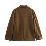 Women's Blazer Jacket Single Breasted Button Front – Office Wear