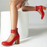 Women's Block Heel Sandals Closed Toe Ankle Strap Back Zipper – Formal Casual Style