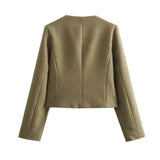 Women's Bomber Jacket Cropped Long Sleeve – Night Out