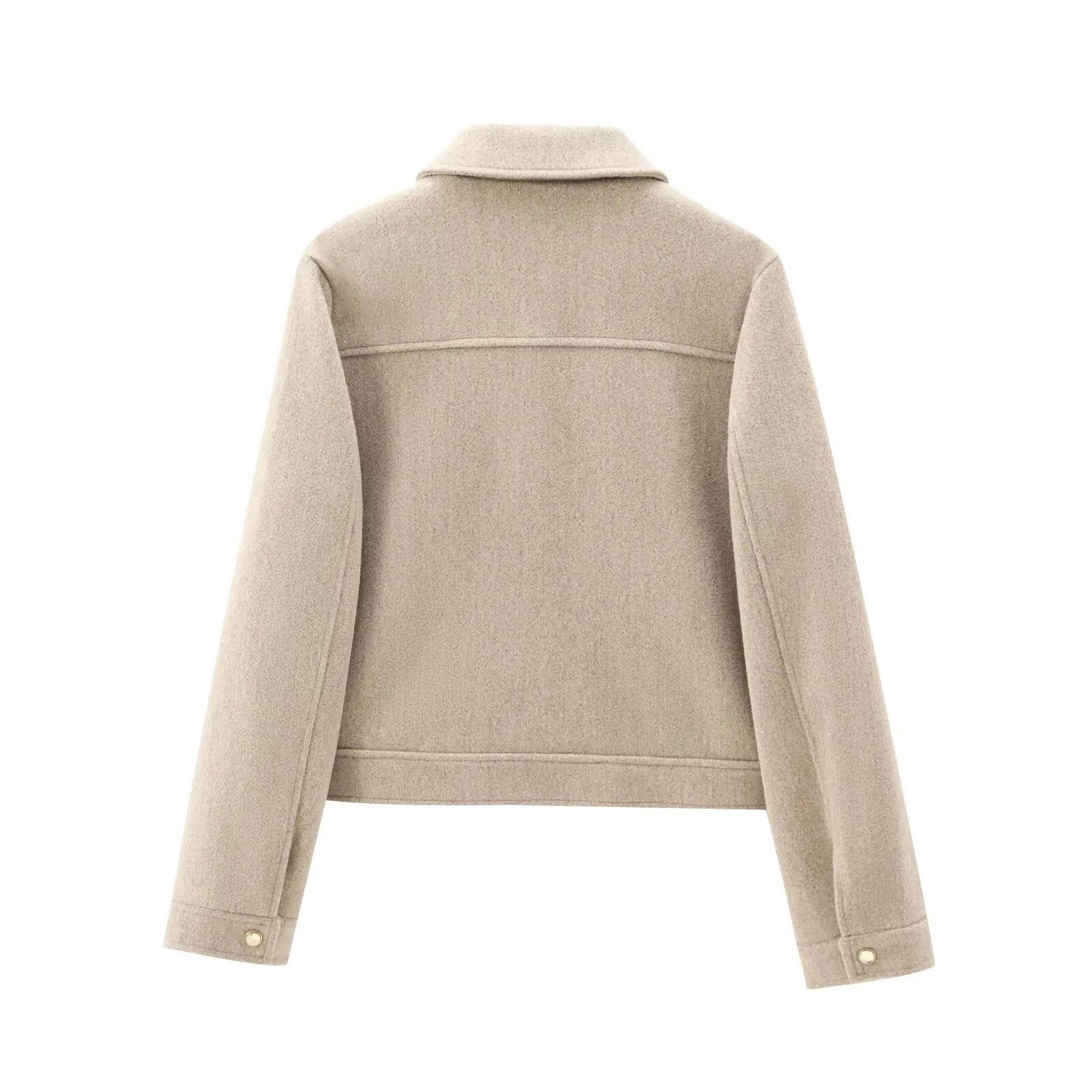 Women's Bomber Jacket Cropped Long Sleeve Zip Front – Casual Everyday