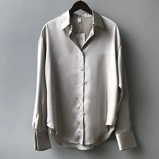 Women's Button Down Shirt Long Sleeve Collar – Office Wear