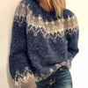 Women's Cable Knit Sweater Round Neck Long Sleeve Patterned Knit Detail – Winter Market
