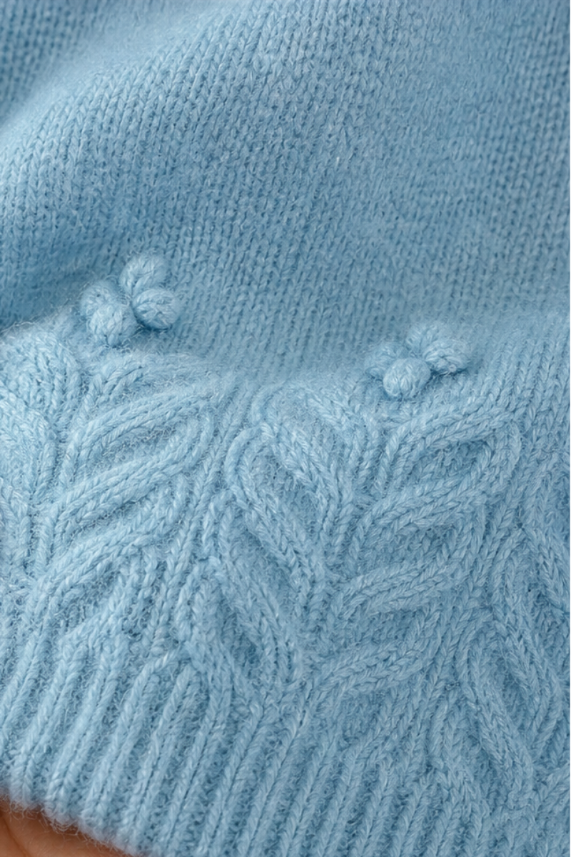 Women’s Cable Knit Sweater Round Neck Long Sleeve Pullover – Relaxed Day Plans