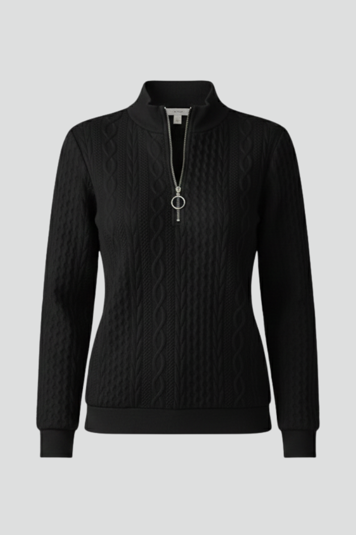 Women's Cable Knit Sweater Zip Front Long Sleeve – Daytime Meetups