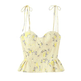 Women's Camisole Top Floral Corset Sweetheart Neckline – Going Out Summer