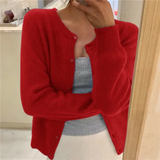 Women's Cardigan Round Neck Button Front Long Sleeve Ribbed Trim – Bookstore Visit