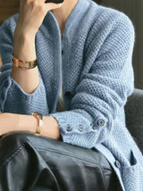 Women's Cardigan Stand Collar Button Front Patch Pockets – Market Stroll