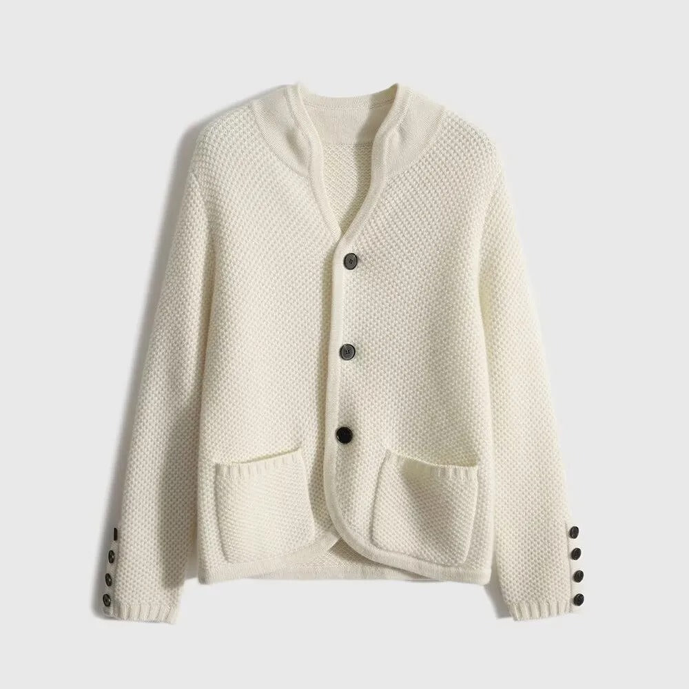 Women's Cardigan Stand Collar Button Front Patch Pockets – Market Stroll