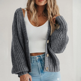 Women's Cardigan V Neck Button Front Long Sleeve – Market Strolls