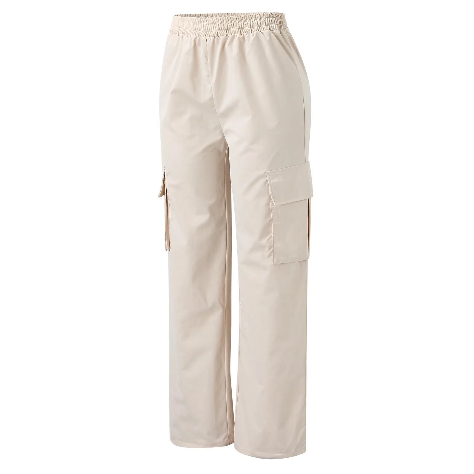 Women's Cargo Pants Gathered Waist Wide Leg Pocket – Weekend Wear