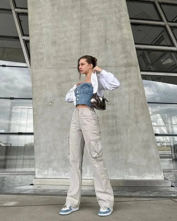 Women's Cargo Pants Wide Leg Side Pocket – Going Out Streetwear