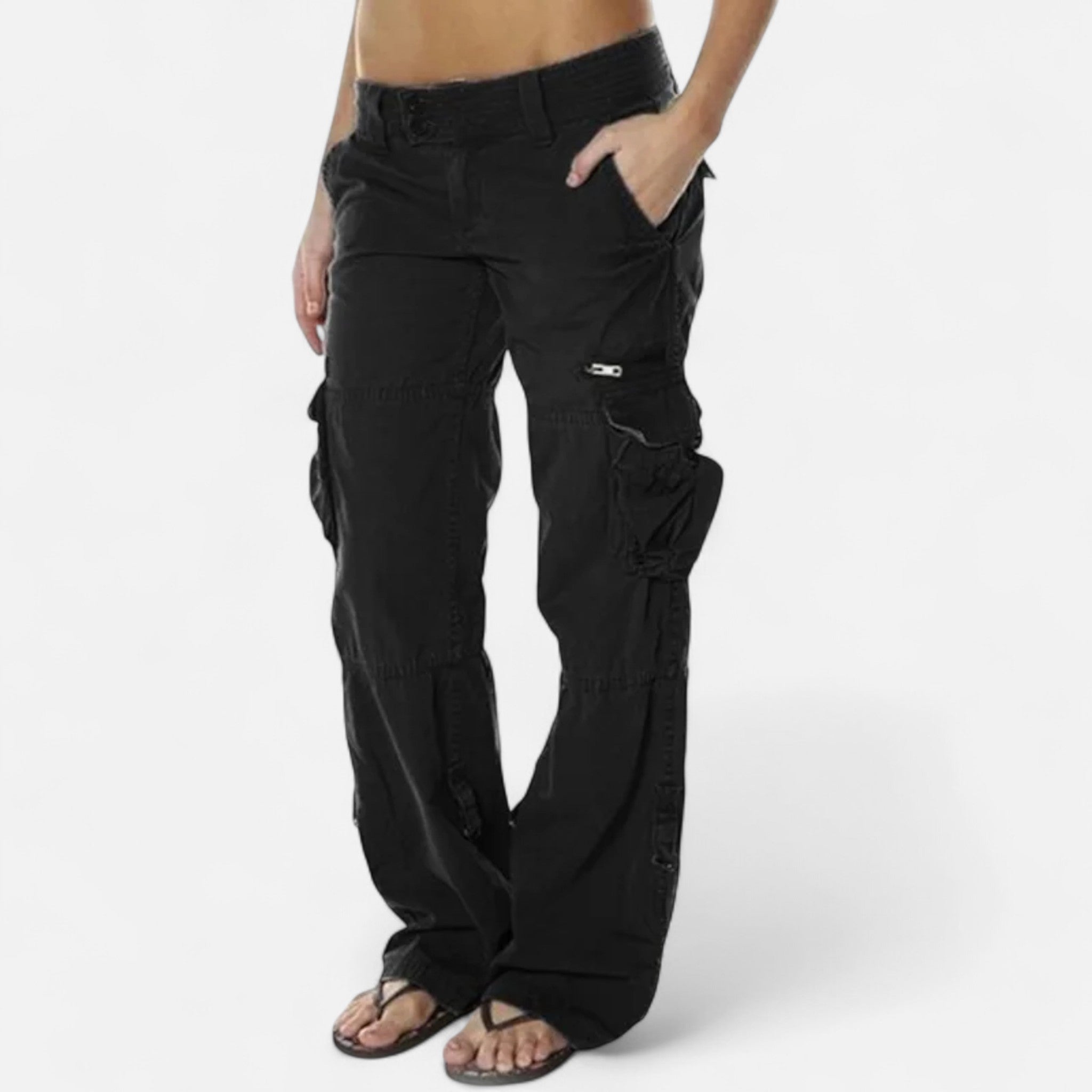 Women's Cargo Pants with Flap Pockets and Straight Leg – Outdoor