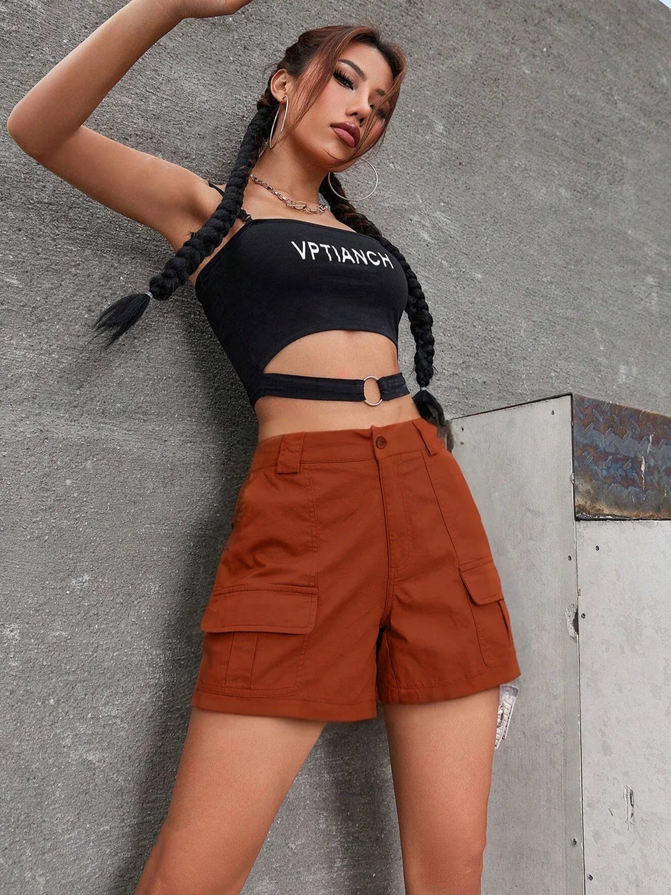 Women's Cargo Shorts Button Waist Side Flap Pockets – Travel Day