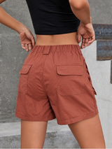Women's Cargo Shorts Button Waist Side Flap Pockets – Travel Day