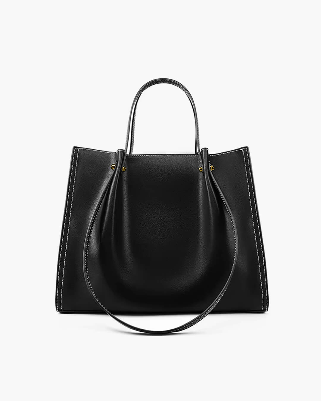 Women's Carryall Tote Bag Open Top Contrast Stitch Dual Handles – Work