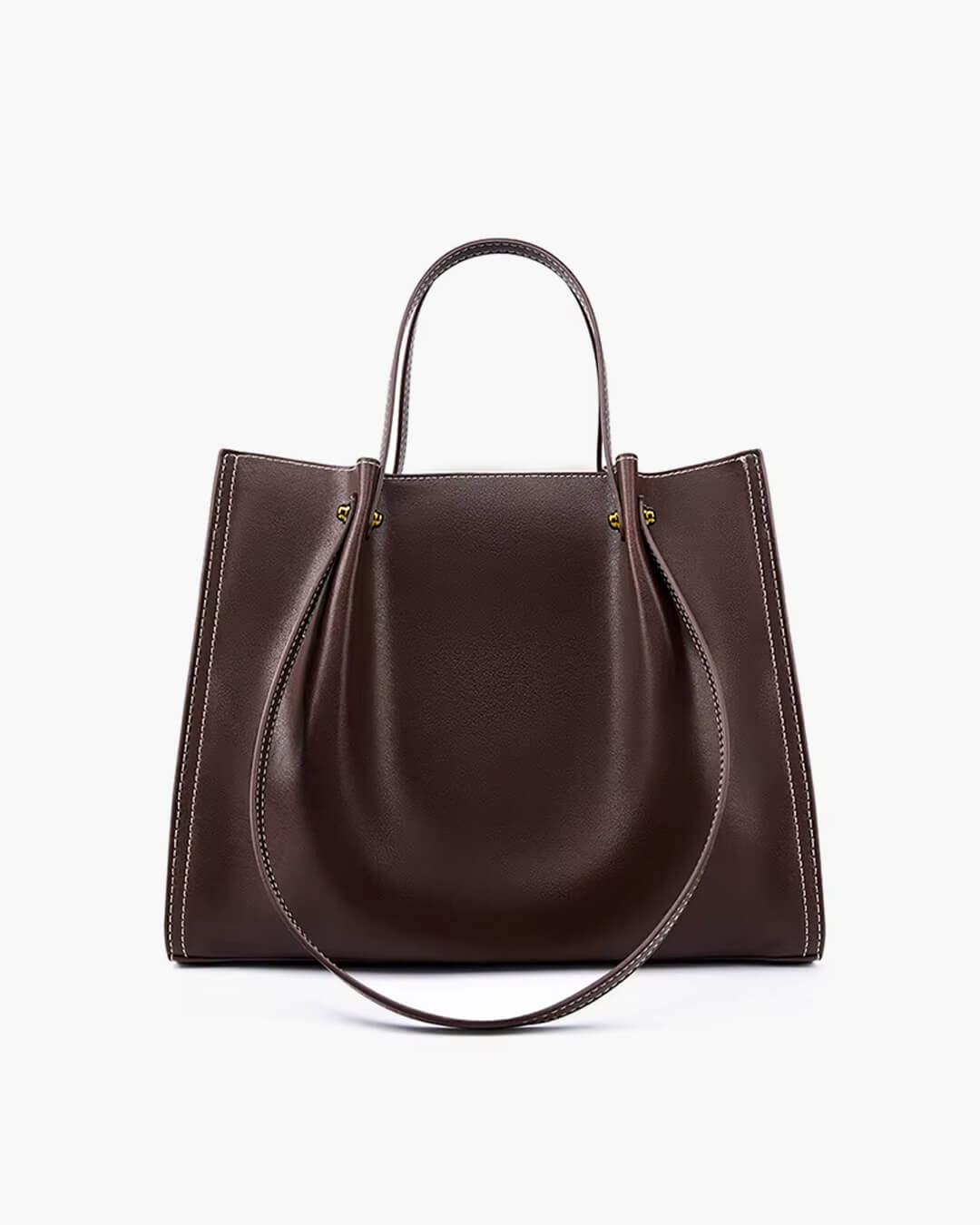 Women's Carryall Tote Bag Open Top Contrast Stitch Dual Handles – Work