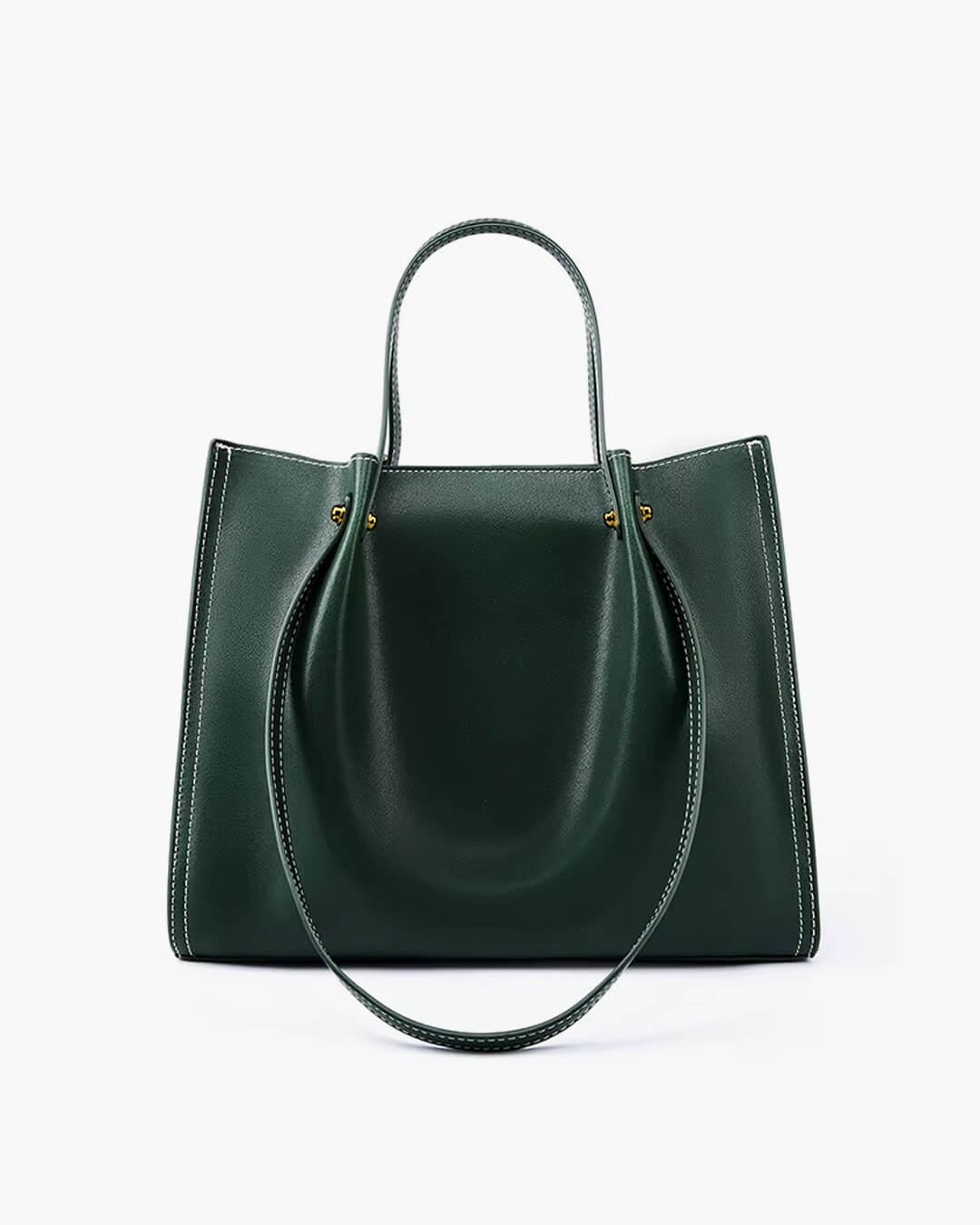 Women's Carryall Tote Bag Open Top Contrast Stitch Dual Handles – Work