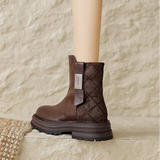 Women's Chelsea Ankle Boots Faux Fur Lined Side Zip – Cold Weather Style