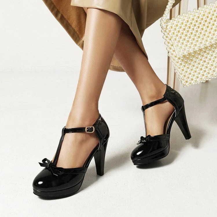 Women's Closed Toe Ankle Strap High Heels – Wedding Guest