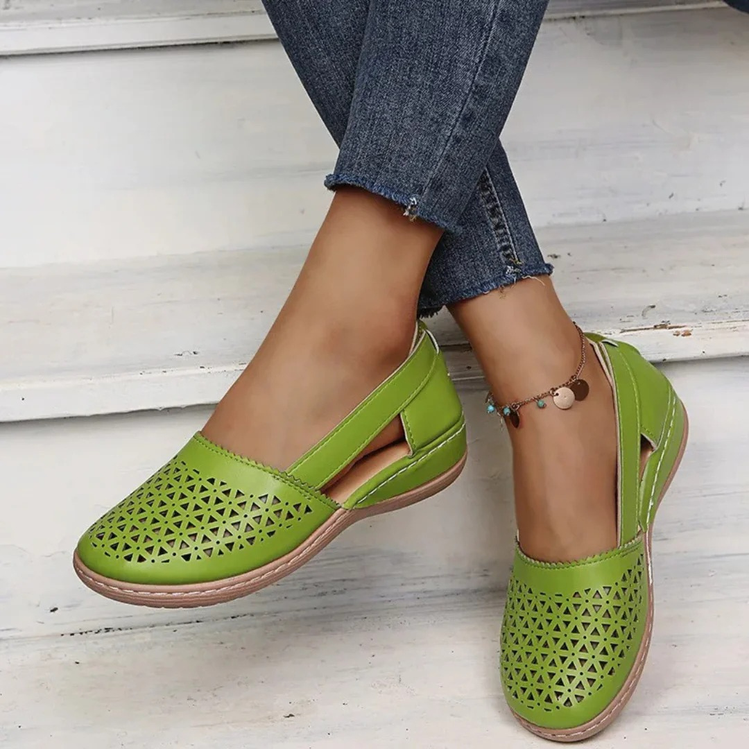 Women's Closed Toe Shoes Cutout Upper Side Strap – Going Out Casual