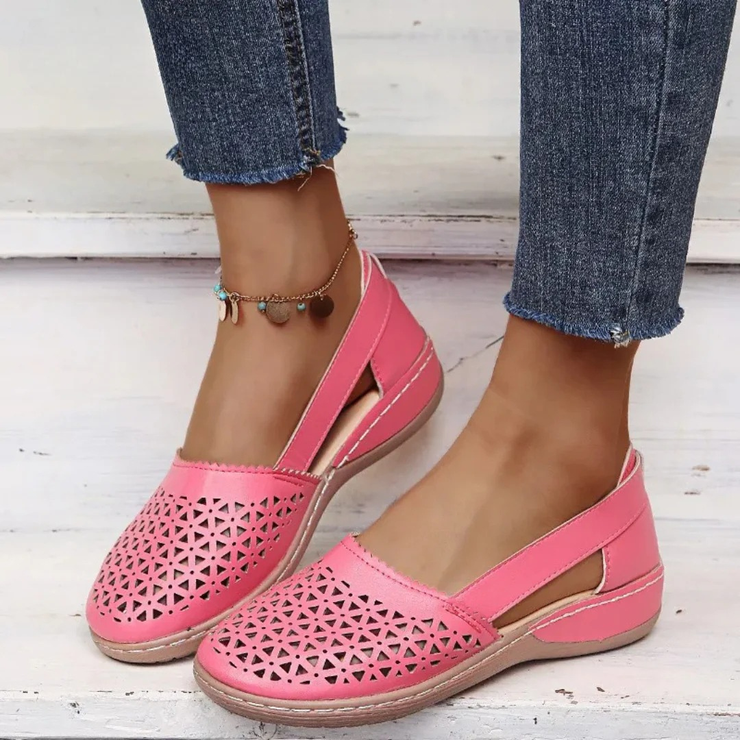 Women's Closed Toe Shoes Cutout Upper Side Strap – Going Out Casual