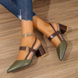 Women's Closed Toe Slingback Block Heels – Going Out Work