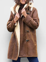 Women’s Coat Hooded Toggle Front Contrast Trim – Mountain Town Visits