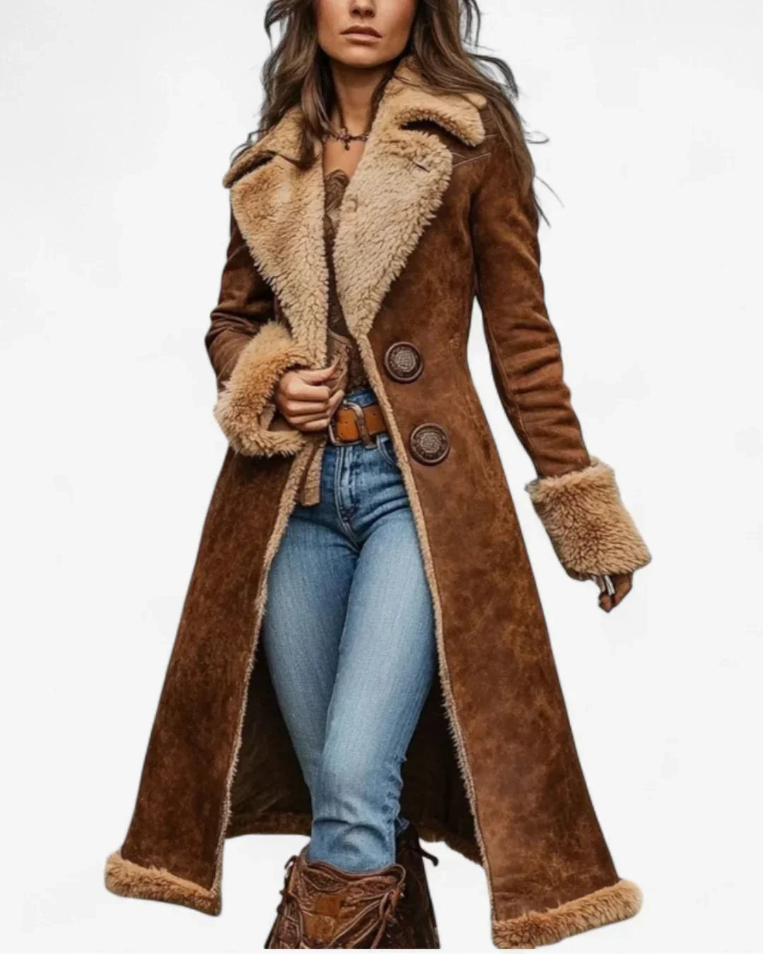 Women’s Coat Notch Collar Button Front Contrast Trim – Winter City Outings