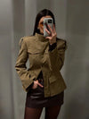 Women's Coat Stand Collar Long Sleeve Flap Pockets – City Commute