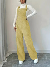 Women's Corduroy Overall Wide Leg Square Neck Sleeveless – Going Out