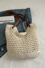 Women's Crochet Tote Bag Open Top Shoulder – Beach Vacation