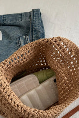 Women's Crochet Tote Bag Open Top Shoulder – Beach Vacation