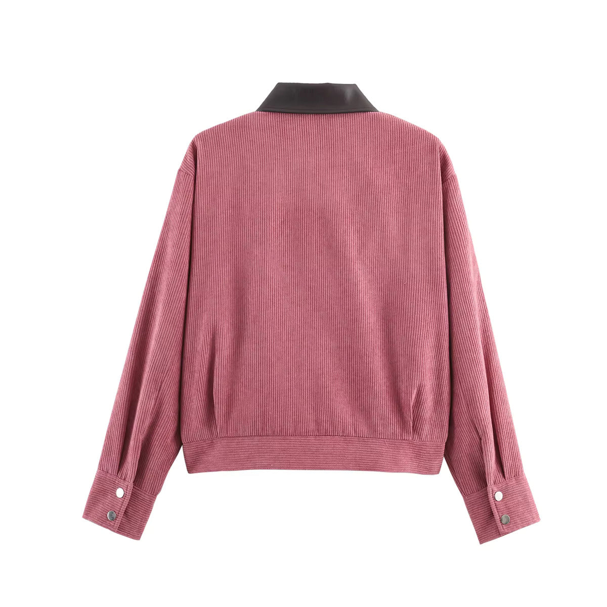 Women's Cropped Corduroy Jacket Zip Front Point Collar – Weekend Plans