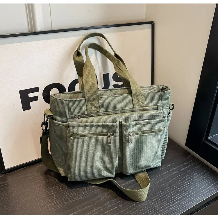 Women's Crossbody Bag Multi Pocket Zip Tote Top Handle – Campus Commute