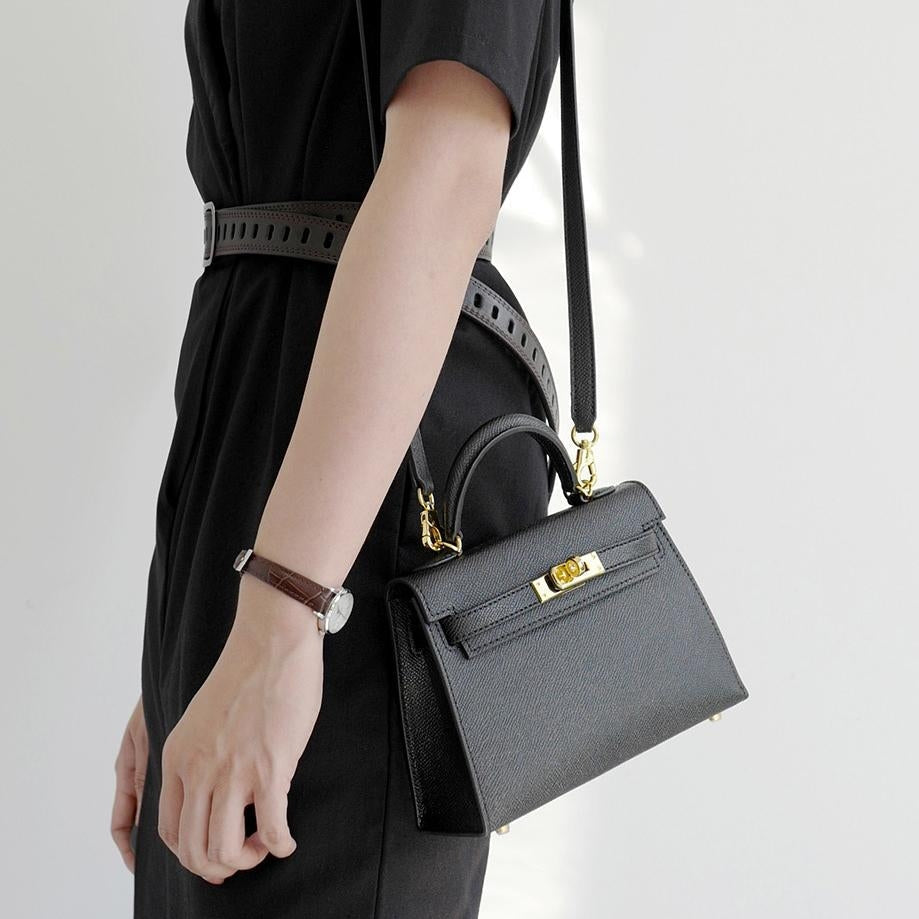 Women's Crossbody Bag Rectangular Top Handle Turn Lock – Going Out