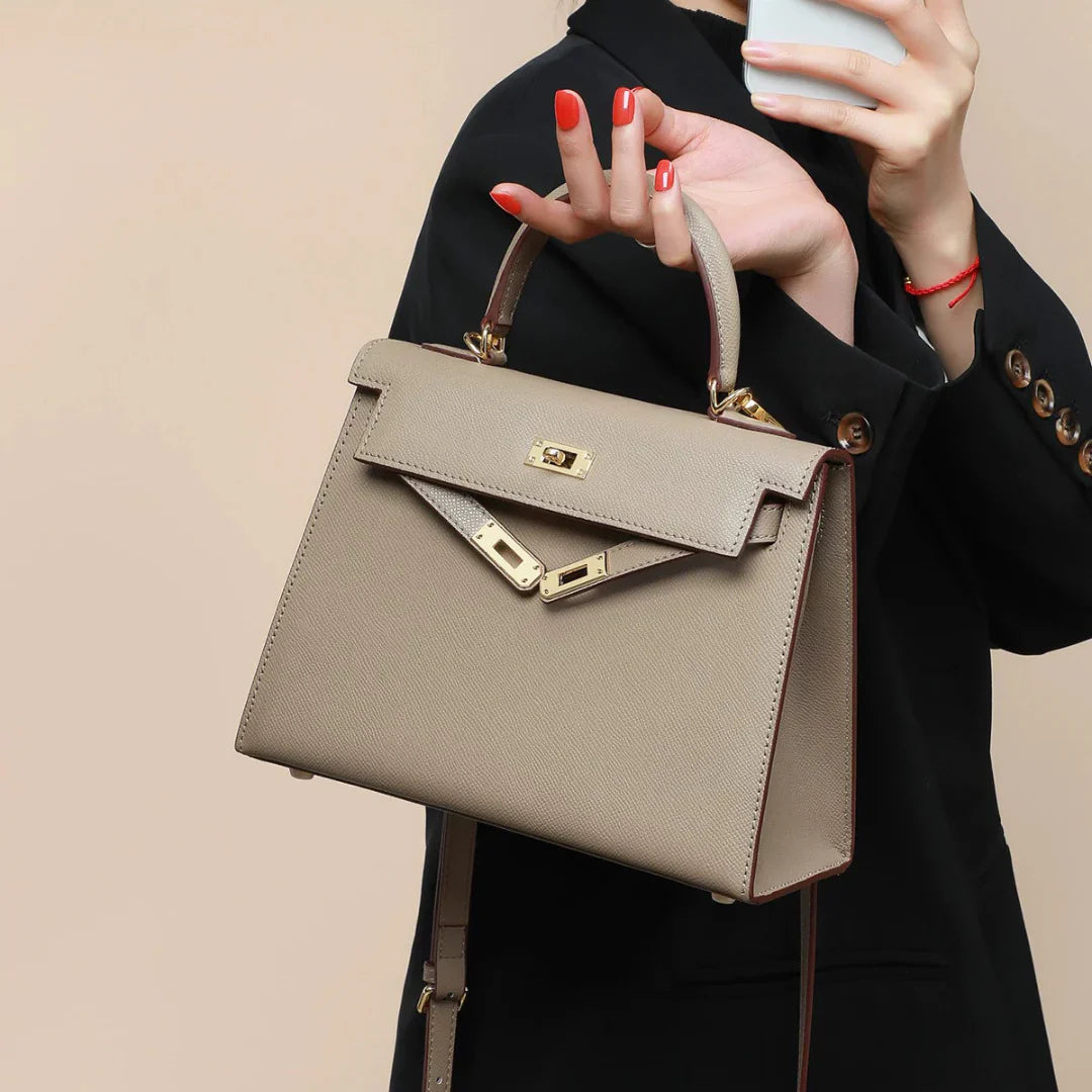 Women's Crossbody Bag Rectangular Top Handle Turn Lock – Going Out