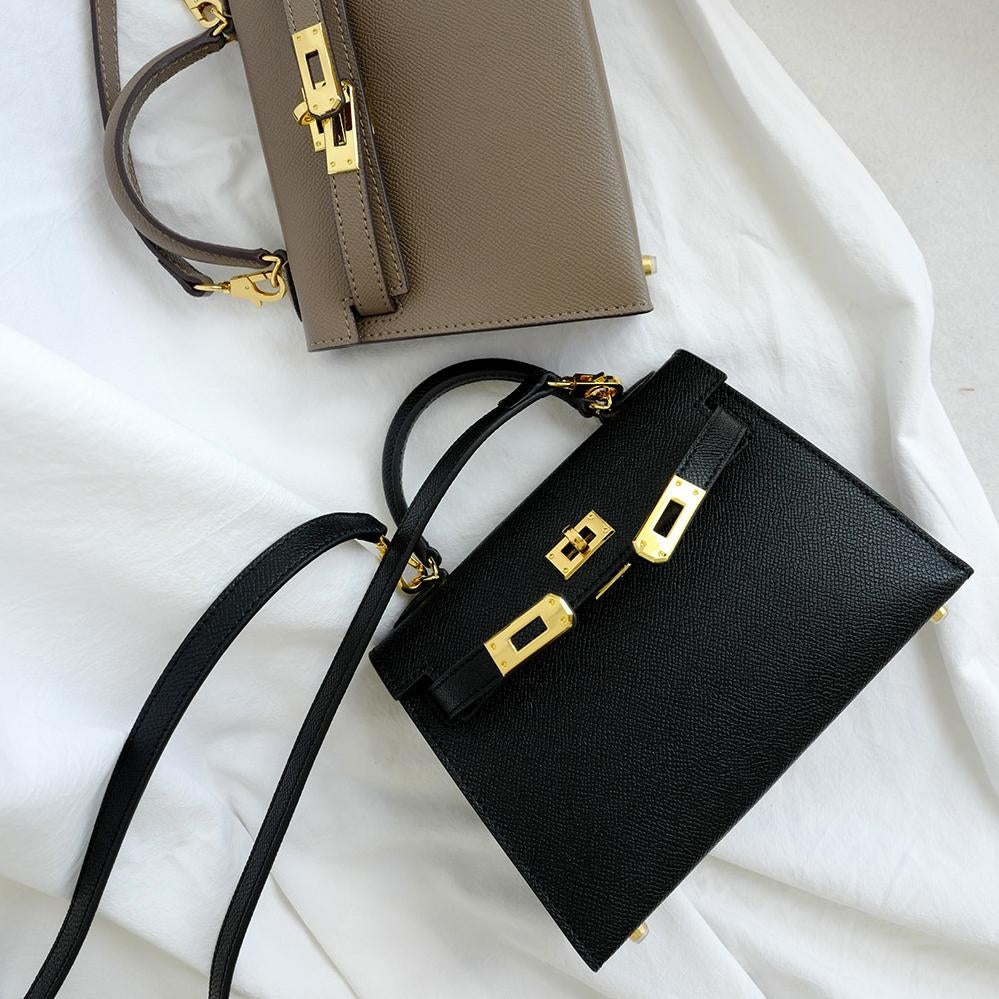 Women's Crossbody Bag Rectangular Top Handle Turn Lock – Going Out