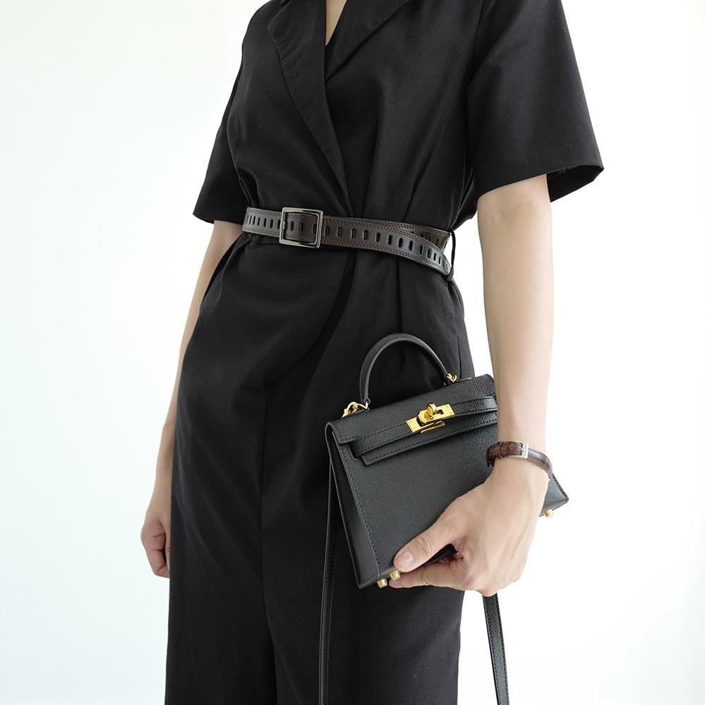 Women's Crossbody Bag Rectangular Top Handle Turn Lock – Going Out