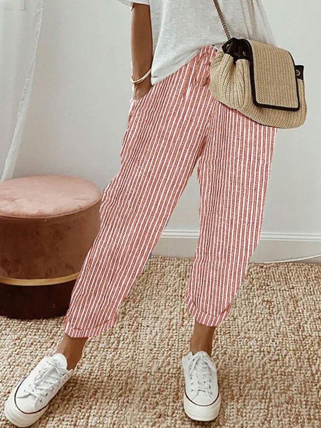 Women's Drawstring Pants Tapered Leg Side Pockets – Daytime Travel
