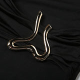 Women's Fall Wedding Guest Dress Long Sleeve Maxi Side Detail – Dinner Event