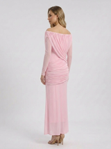 Women's Fall Wedding Guest Dress Off Shoulder Long Sleeve – Dinner Party